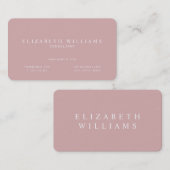 Minimalistische Dusty-Rose Beruflich Visitenkarte (Vorne/Hinten)