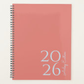 Minimalistische Dusty Rose Custom Personal Monthly Planer (Vorderseite)