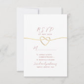 Minimalistische Dusty-Rose-Hochzeit RSVP Karte (Vorderseite)
