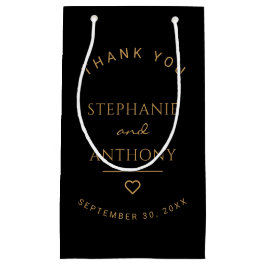 Minimalistische Dusty-Rose mit Heart Modern Weddin Kleine Geschenktüte