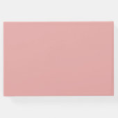 Minimalistische Dusty Rose Rosa Willkommensfeier Gästebuch (Rückseite)