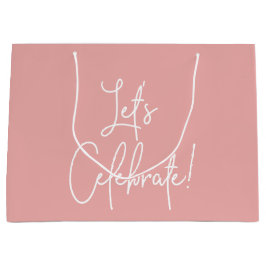 Minimalistische Dusty Rose Rosa Willkommensfeier Große Geschenktüte