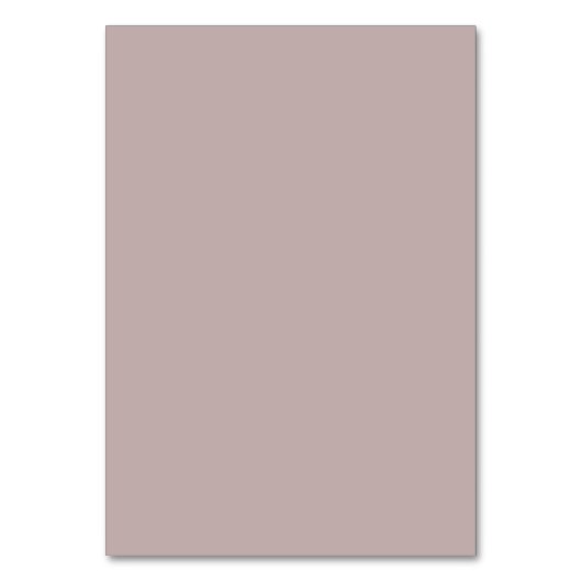 Minimalistische Dusty Rose Tischnummer (Rückseite)