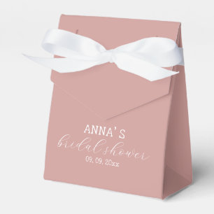 Minimalistische Dusty-Rose und weißes Brautparty Geschenkschachtel