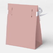 Minimalistische Dusty-Rose und weißes Brautparty Geschenkschachtel (Rückseite)