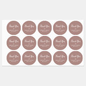 Minimalistische Dusty Rose und White Wedding Etiketten (Blatt)