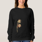 Minimalistische dynamische Blume Sweatshirt (Vorderseite)