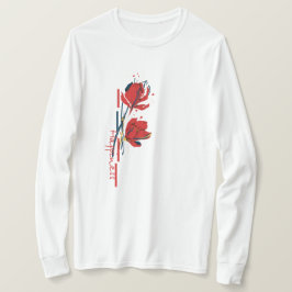 Minimalistische dynamische Blume T-Shirt