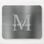 Minimalistische Edelstahlmatte aus Edelmetall Mousepad (Vorne)