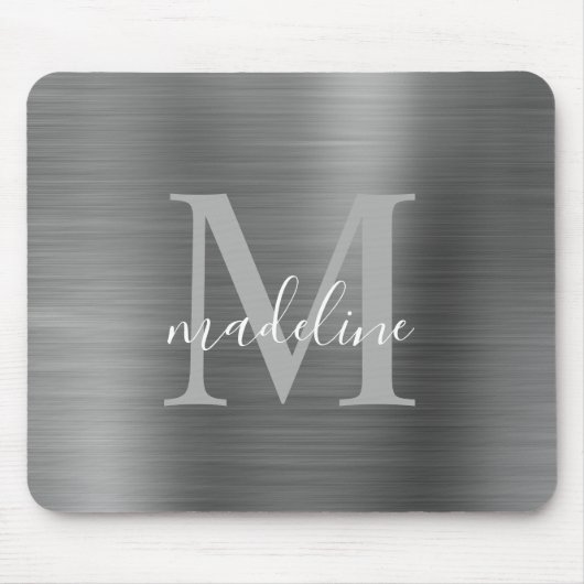 Minimalistische Edelstahlmatte aus Edelmetall Mousepad (Vorne)
