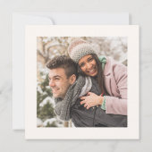 Minimalistische Ehefrau des Blumenschlauchs Valent Einladung (Rückseite)