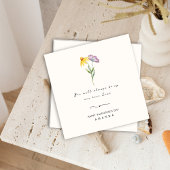 Minimalistische Ehefrau des Blumenschlauchs Valent Einladung