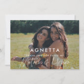 Minimalistische Ehrenmatron Danke Karte (Vorderseite)