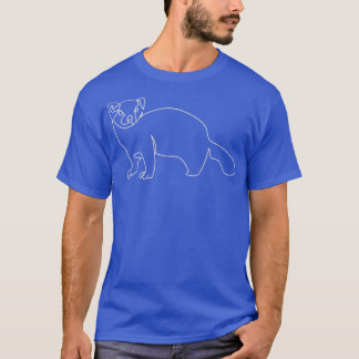 Minimalistische Einbahnlinie Zeichne Ferret T-Shirt