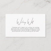 Minimalistische Einfach-Wunschgehäuse-Karte Begleitkarte (Vorderseite)