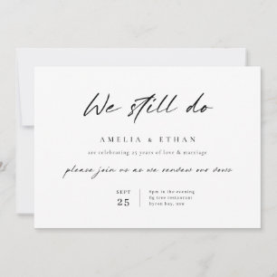 Minimalistische einfache 25. Hochzeitstag-Einladun Einladung