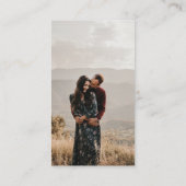 Minimalistische einfache alte Rose QR Code Foto UA Begleitkarte (Rückseite)