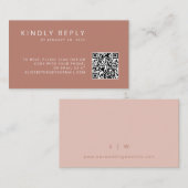 Minimalistische einfache alte Rose QR Code UAWG Begleitkarte (Vorne/Hinten)