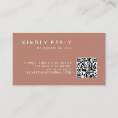 Minimalistische einfache alte Rose QR Code UAWG Begleitkarte (Vorderseite)