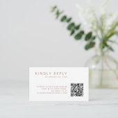 Minimalistische einfache alte Rose QR Code UAWG Begleitkarte (Stehend Vorderseite)