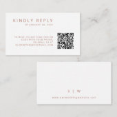 Minimalistische einfache alte Rose QR Code UAWG Begleitkarte (Vorne/Hinten)