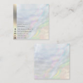 Minimalistische, einfache berufliche holografische quadratische visitenkarte (Vorne/Hinten)