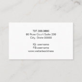 Minimalistische einfache Berufliche Typografie Visitenkarte (Rückseite)