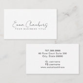 Minimalistische einfache Berufliche Typografie Visitenkarte (Vorne/Hinten)