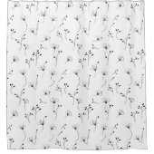 Minimalistische einfache Blume Art Duschvorhang (Vorderseite)