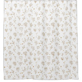 Minimalistische einfache Blume Art Duschvorhang (Vorderseite)