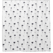 Minimalistische einfache Blume Art Duschvorhang (Vorderseite)