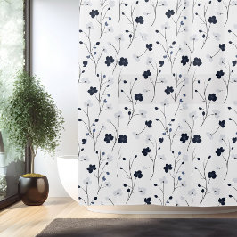 Minimalistische einfache Blume Art Duschvorhang