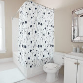 Minimalistische einfache Blume Art Duschvorhang (Beispiel)