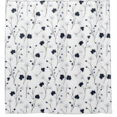 Minimalistische einfache Blume Art Duschvorhang (Vorderseite)