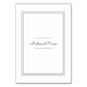 Minimalistische einfache Cursive Script-Hochzeit Tischnummer (Rückseite)