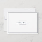 Minimalistische einfache Cursive Script Wedding RS RSVP Karte (Rückseite)