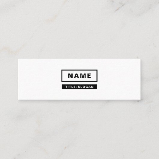 Minimalistische einfache einfarbige mini visitenkarte (Vorderseite)