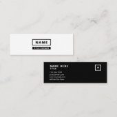 Minimalistische einfache einfarbige mini visitenkarte (Vorne/Hinten)