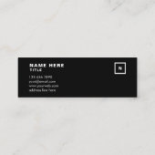 Minimalistische einfache einfarbige mini visitenkarte (Rückseite)