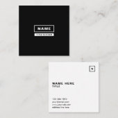 Minimalistische einfache einfarbige quadratische visitenkarte (Vorne/Hinten)