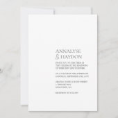 Minimalistische, einfache Einladung zum Hochzeitsf (Vorderseite)