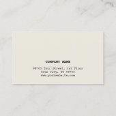 Minimalistische einfache Elegante Alte Weiße Anwäl Visitenkarte (Rückseite)