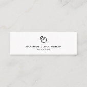 Minimalistische einfache Elegante Moderne Logos un Mini Visitenkarte (Vorderseite)