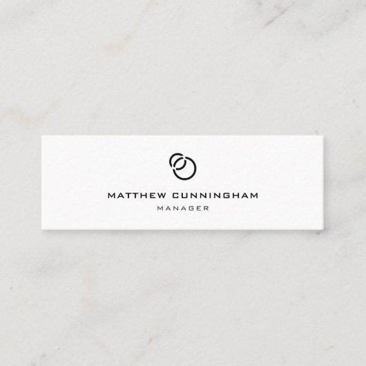 Minimalistische einfache Elegante Moderne Logos un Mini Visitenkarte (Vorderseite)