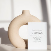 Minimalistische einfache, elegante Schwarz-Weiß-Ho Einladung