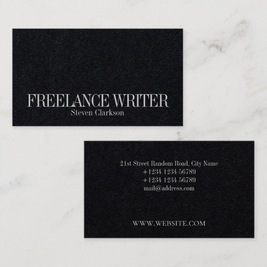 Minimalistische einfache Eleganz Visitenkarte (Vorne/Hinten)