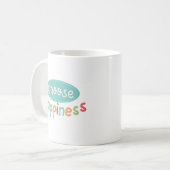 Minimalistische einfache Farbbriefe Pastel Shades Kaffeetasse (Vorderseite Links)