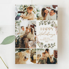 Minimalistische Einfache Foto Happy Holidays Card Feiertagskarte