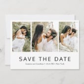 Minimalistische einfache Fotocollage Moderne Hochz Save The Date (Vorderseite)