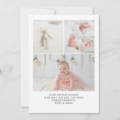 Minimalistische, einfache Geburtsankarte Ankündigung (Rückseite)